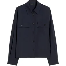 Рубашка-оверсирт с застежкой на пуговицы и карманами