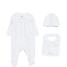 Комплект распашонок с воротником и принтом