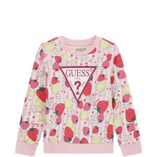 Полосатый свитшот с принтом клубники Полосатый свитшот с принтом клубники