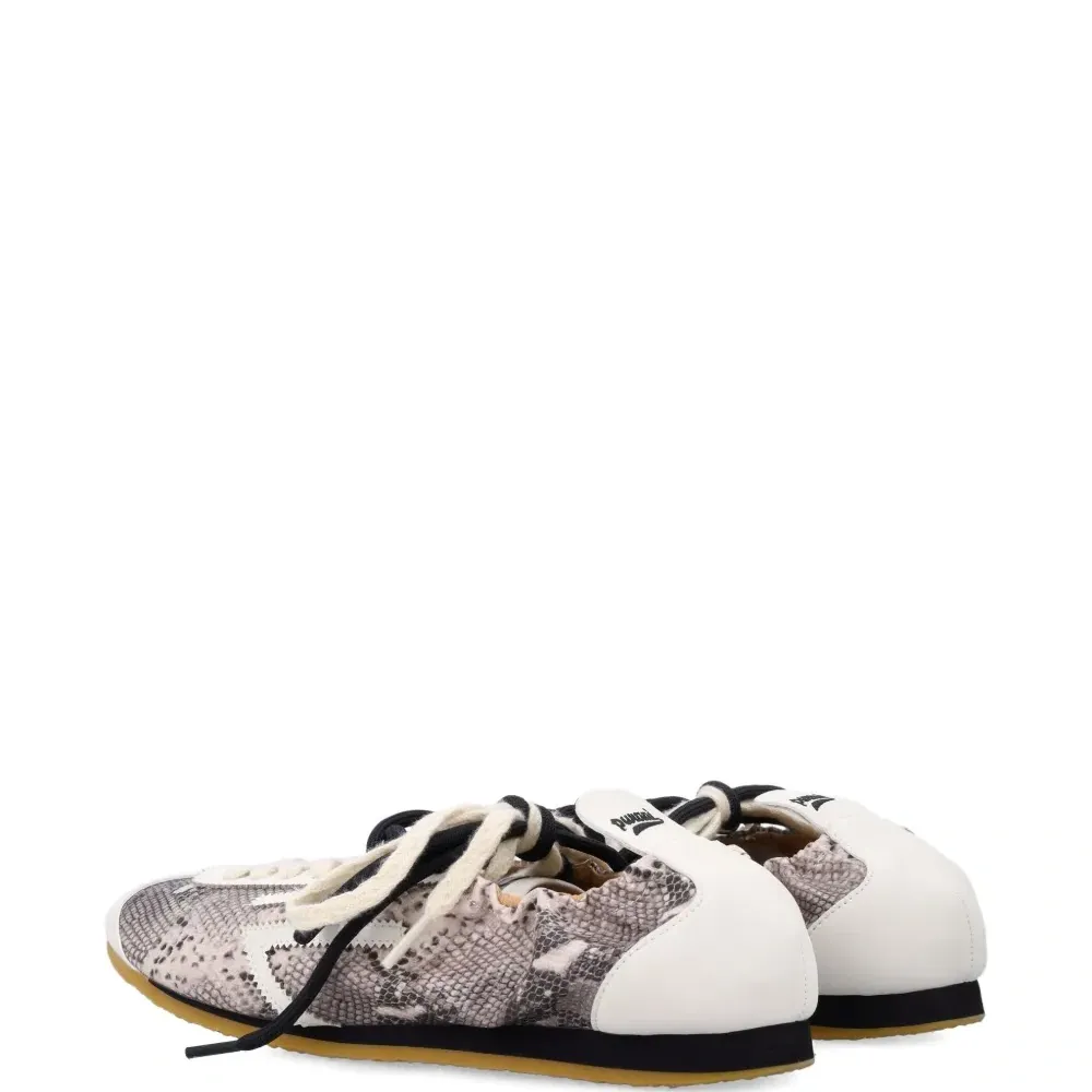 Кроссовки из кожи змеи с изображением льва Кроссовки из кожи змеи с изображением льва