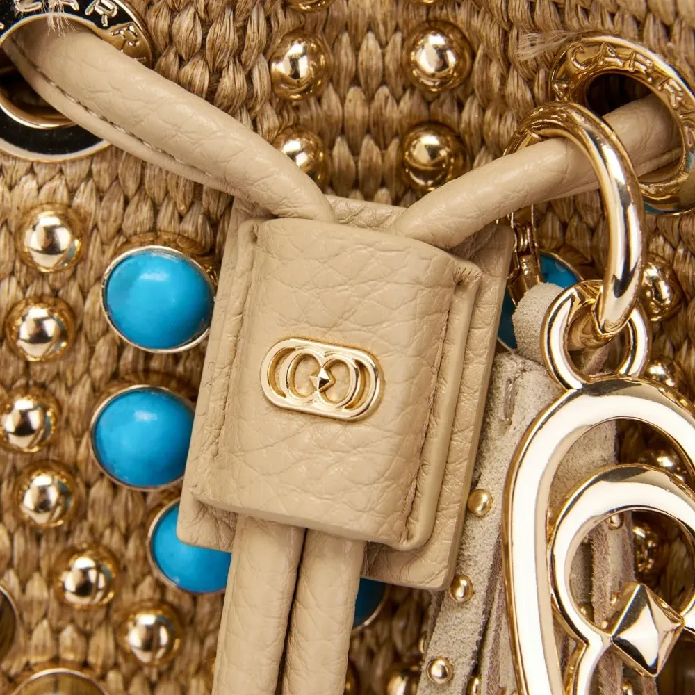 Сумка-тоут с бусинами и кисточками