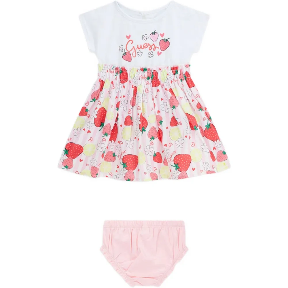 Платье с принтом клубники