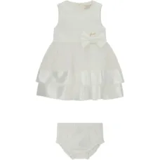 Многослойное платье с бантом