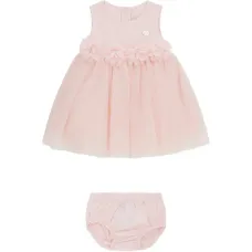 Платье с цветочными аппликациями