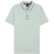 Поло с полосатыми вставками