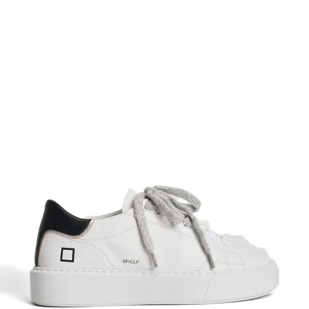 Кожаные кеды на шнуровке