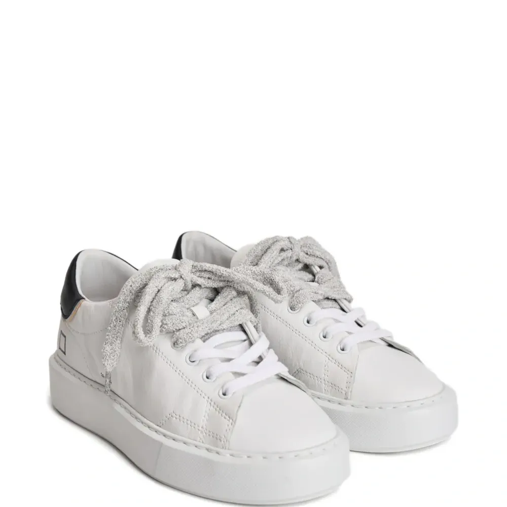 Кожаные кеды на шнуровке