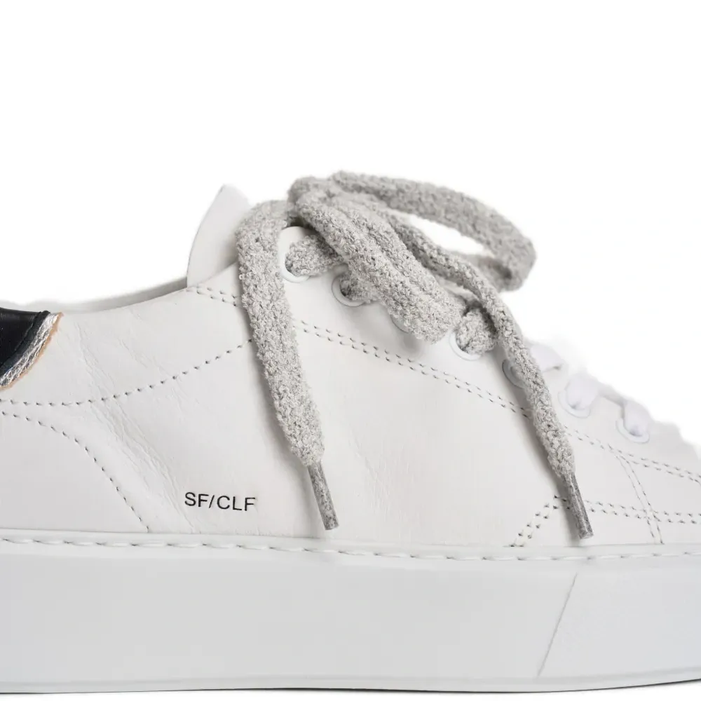 Кожаные кеды на шнуровке