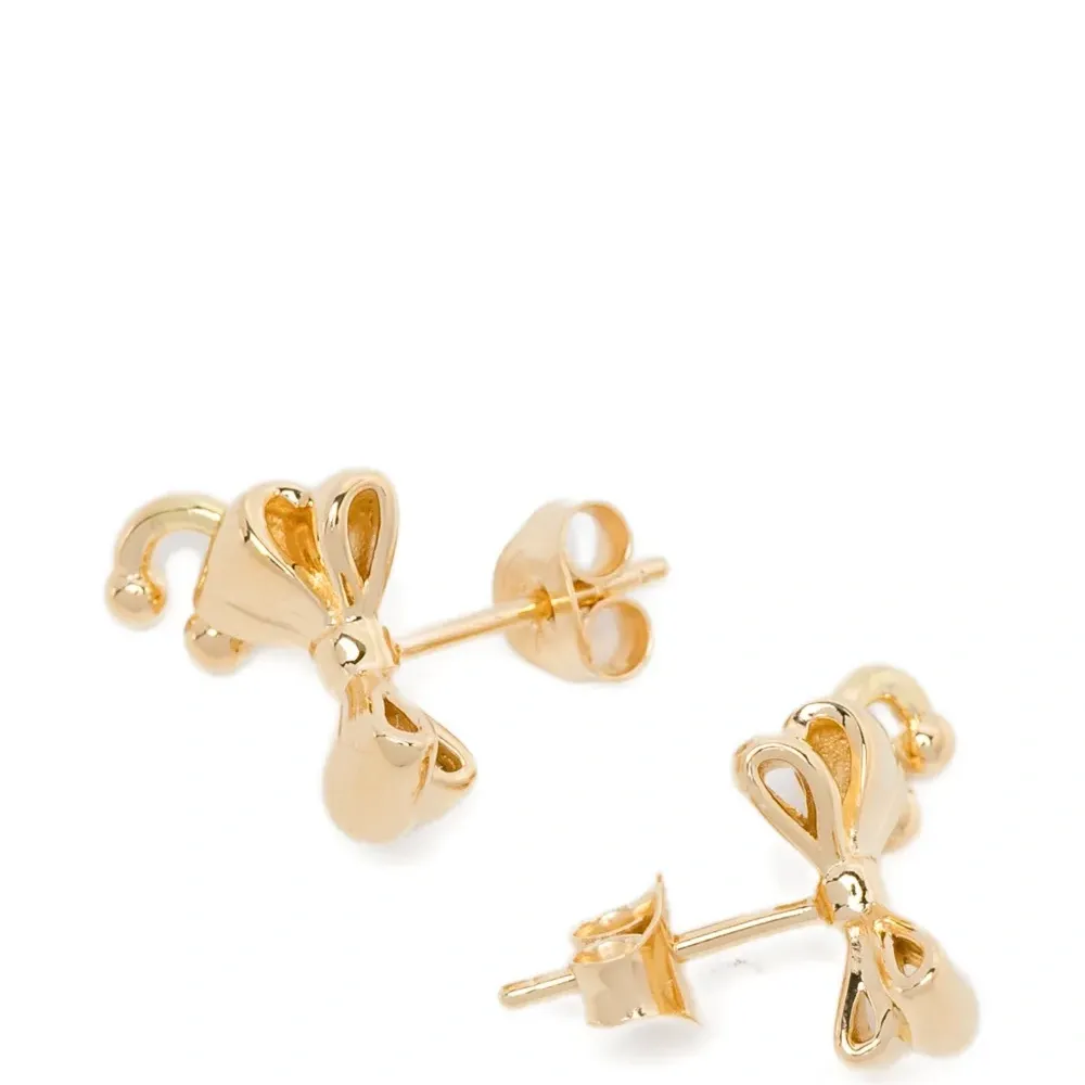 Серьги-гвоздики с бантом