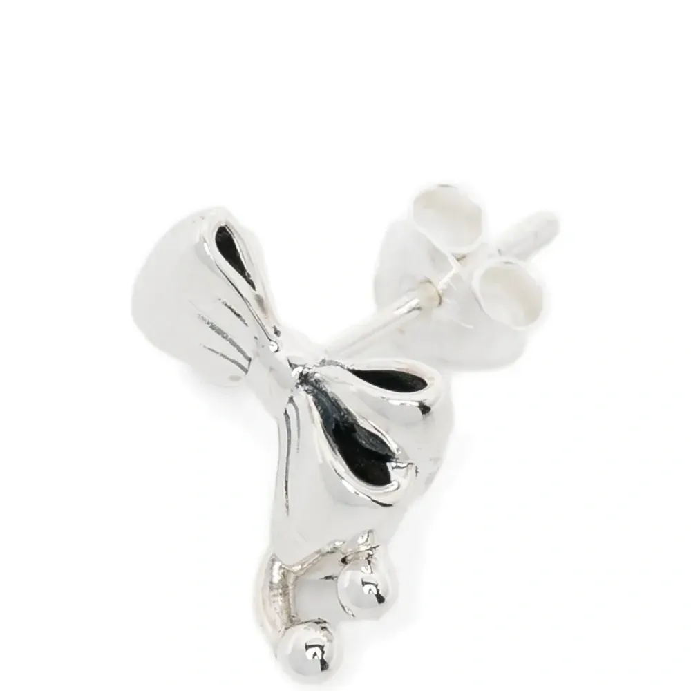 Серьги-гвоздики с бантом