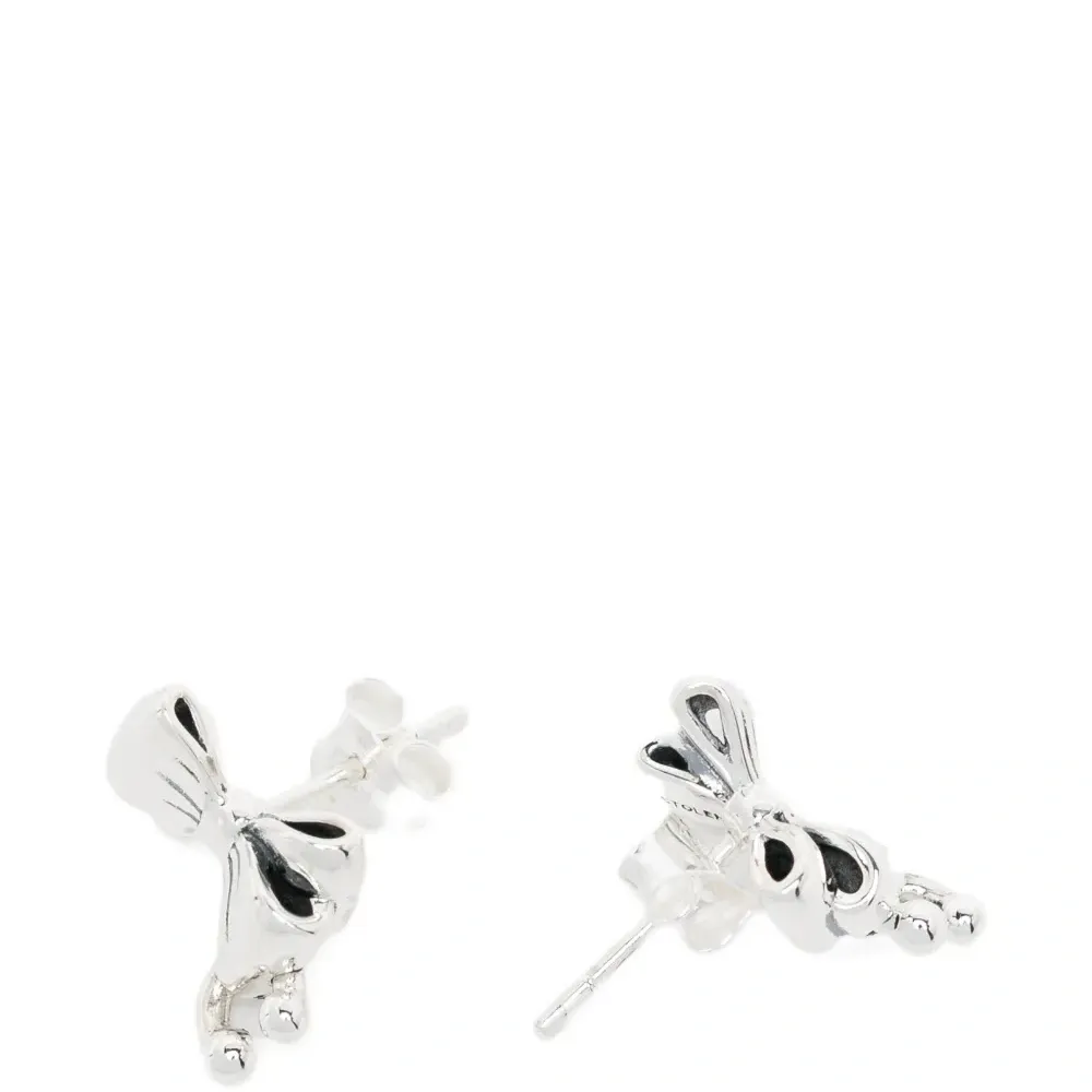 Серьги-гвоздики с бантом