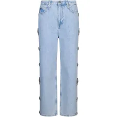 Украшенные драгоценностями прямые джинсы