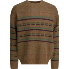 Полосатый свитер с круглым вырезом Полосатый свитер с круглым вырезом