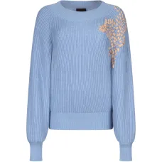 Свитер с вышивкой из искусственной рафии