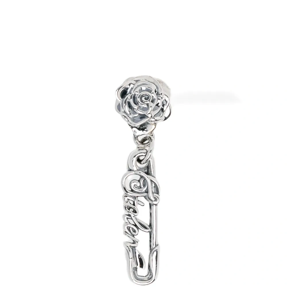 Серьги с булавкой в виде розы