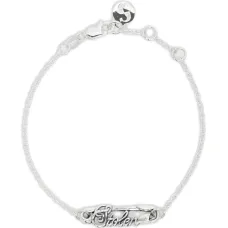 Браслет с надписью в виде булавки