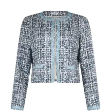 Букле жакет с плетёной отделкой