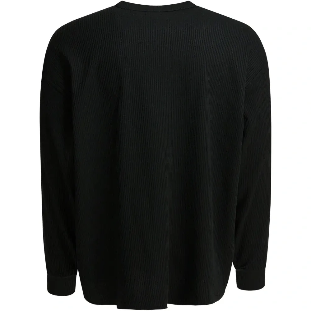 Рубашка с длинными рукавами в рубчик