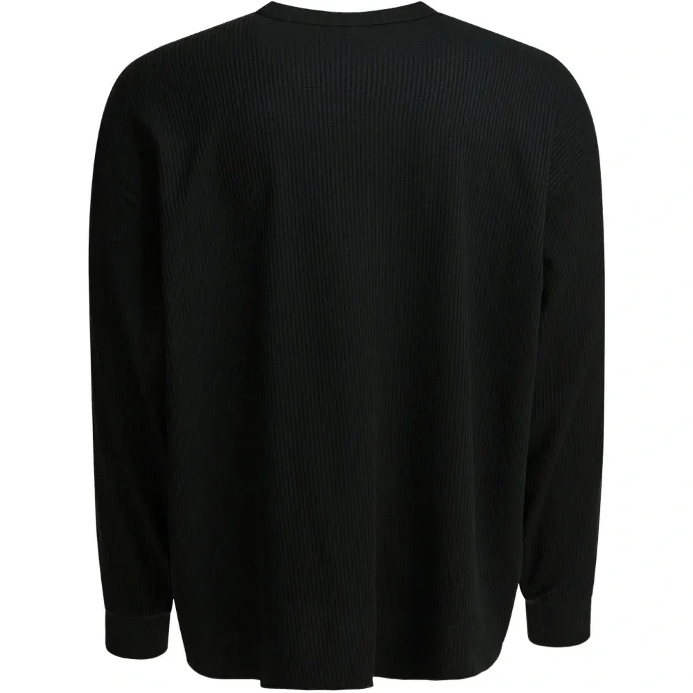 Рубашка с длинными рукавами в рубчик