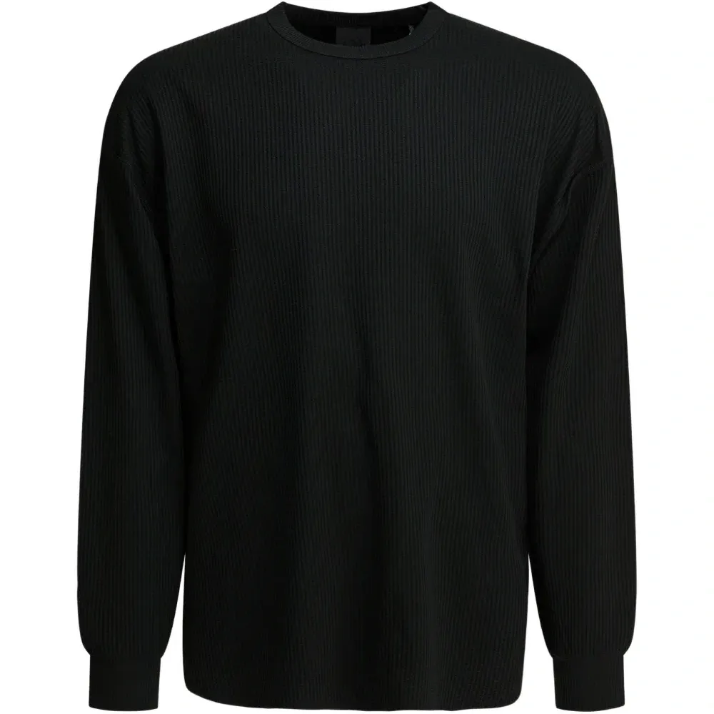 Рубашка с длинными рукавами в рубчик