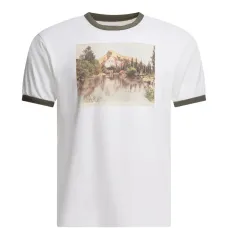 Футболка с контрастной отделкой и графическим принтом