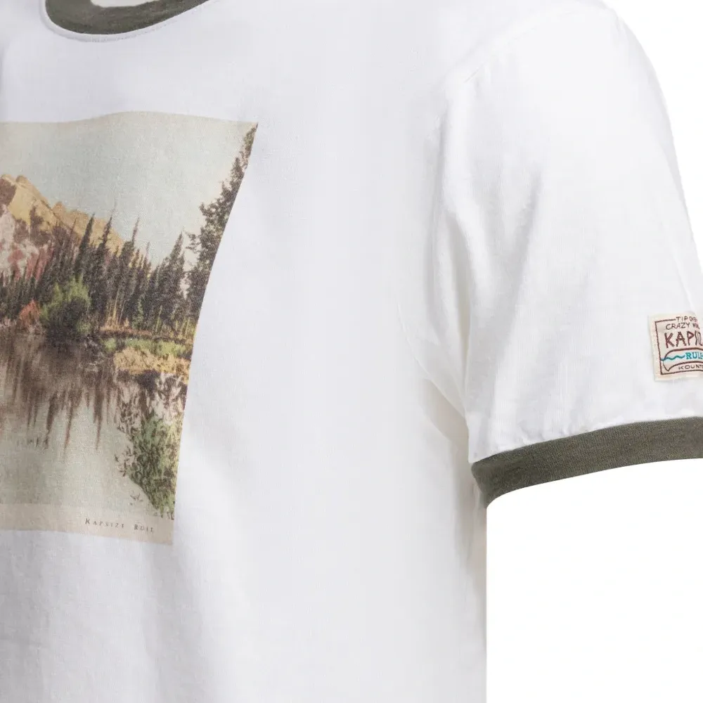 Футболка с контрастной отделкой и графическим принтом