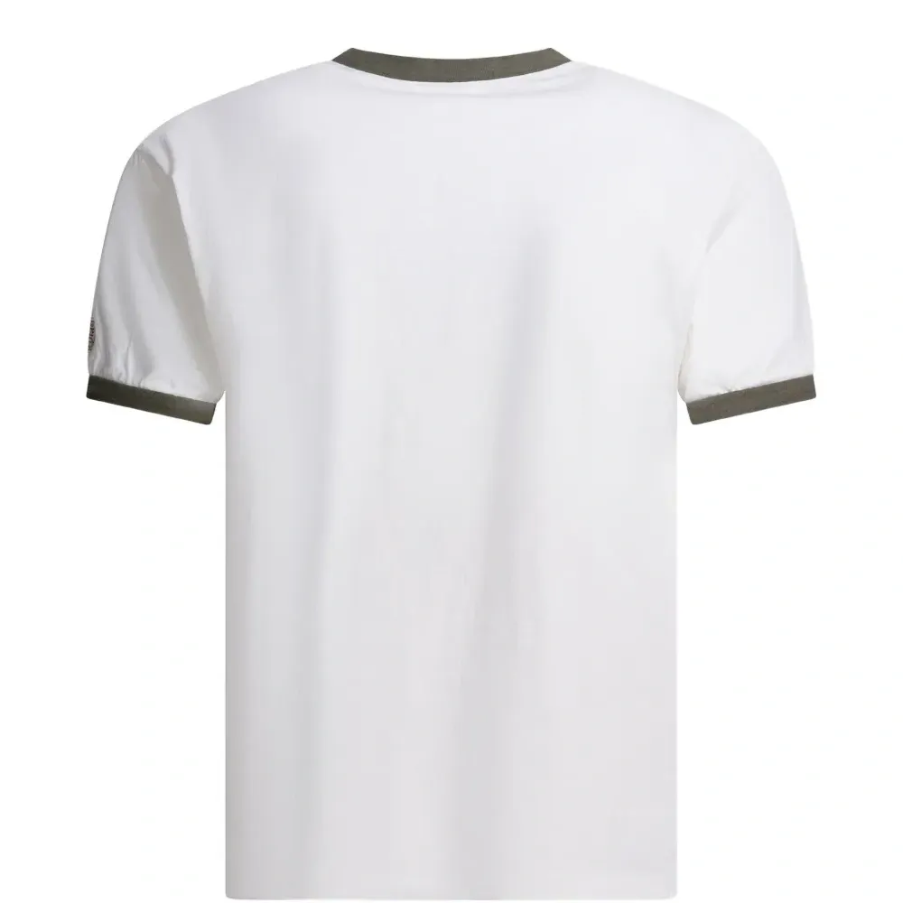 Футболка с контрастной отделкой и графическим принтом