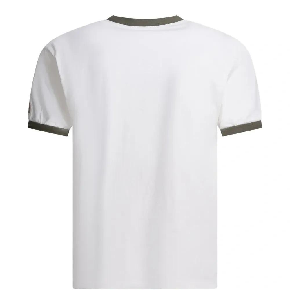 Футболка с контрастной отделкой и графическим принтом