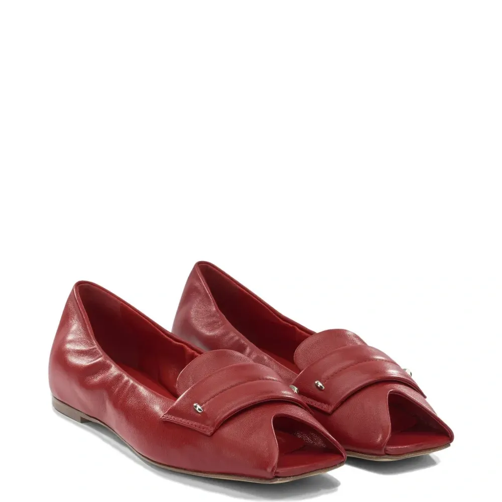 Лоферы с открытым носком