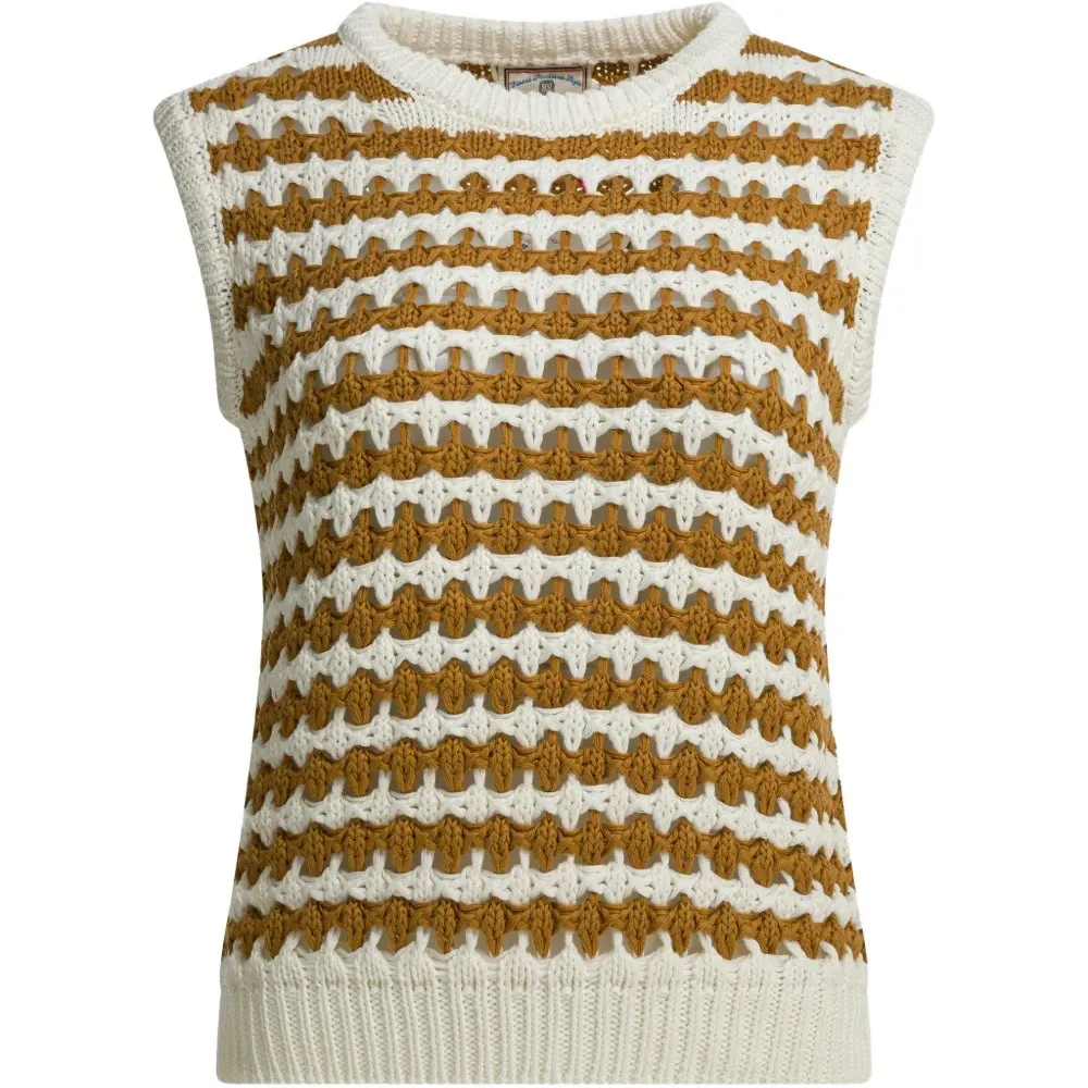 Вязаный жилет в полоску