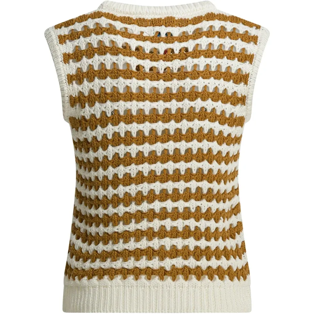 Вязаный жилет в полоску