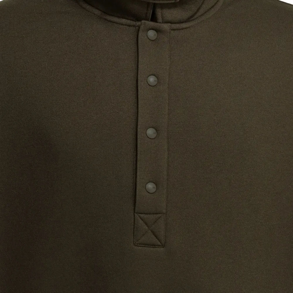 Свитшот с воротником-стойкой на пуговицах