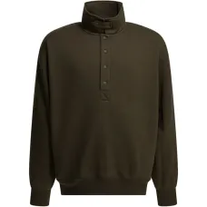 Свитшот с воротником-стойкой на пуговицах