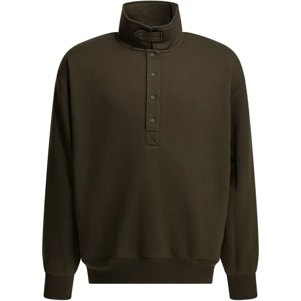 Свитшот с воротником-стойкой на пуговицах