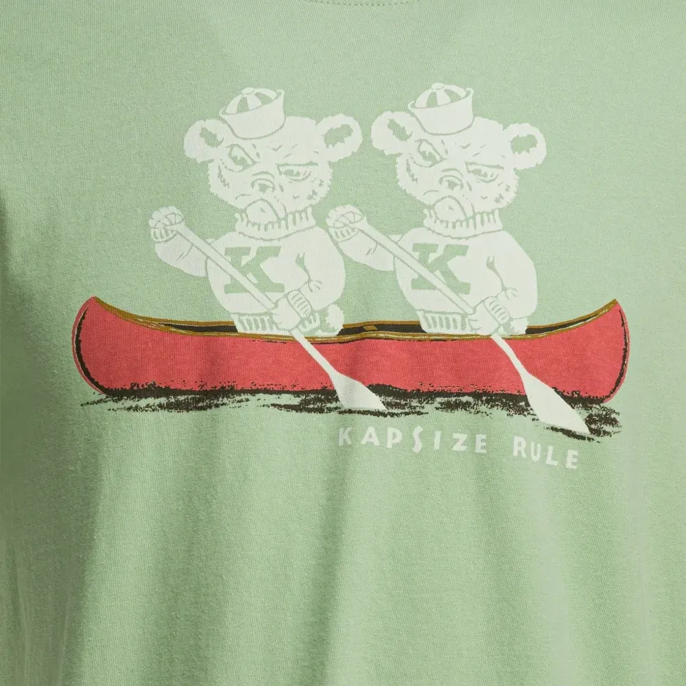 Футболка с принтом и контрастной отделкой воротника