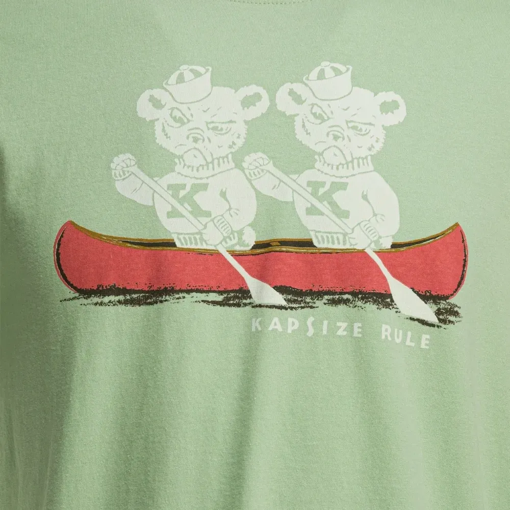 Футболка с принтом и контрастной отделкой воротника