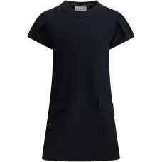 Платье-футболка в технике кроше