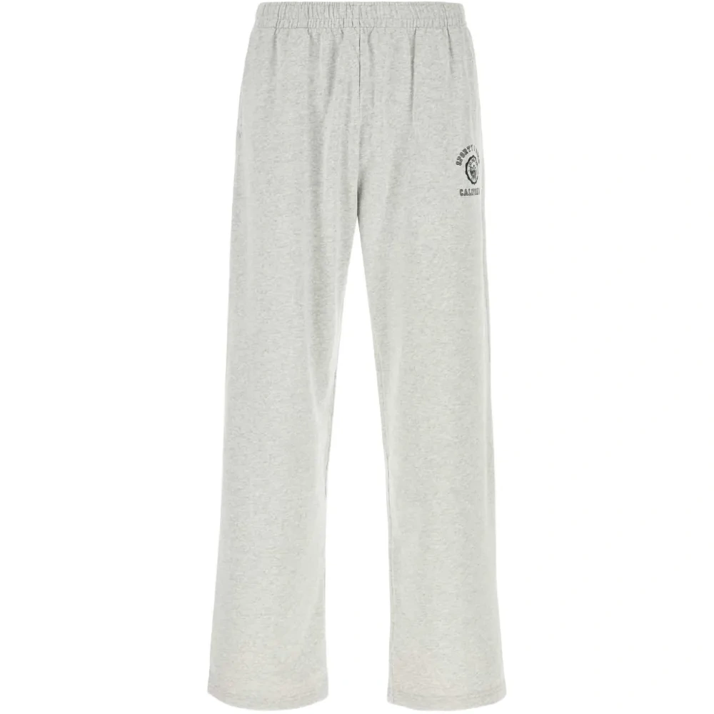 Светло-серые хлопковые спортивные штаны