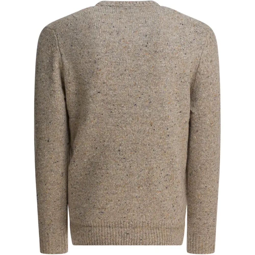 Вязаный свитер с круглым вырезом