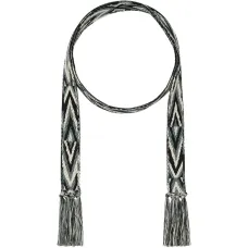 Геометрический хлопковый пояс с кисточками