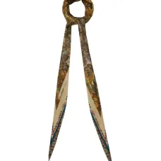 Шелковый шарф с цветочным и пейсли узором от Aloeuw