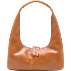 Сумка на плечо из кожи с молнией