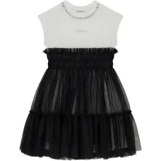 Платье из тюля, украшенное стразами