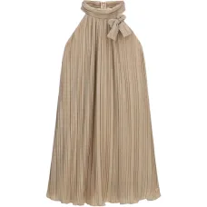 Платье с плиссировкой и бантом