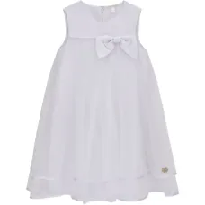 Платье с многослойным дизайном и бантом