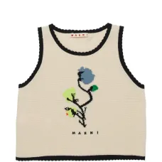 Топ с цветочной аппликацией