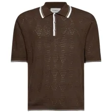 Поло из текстурного трикотажа