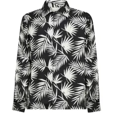 Рубашка с листовым принтом