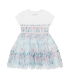 Платье с оборками и принтом бабочек