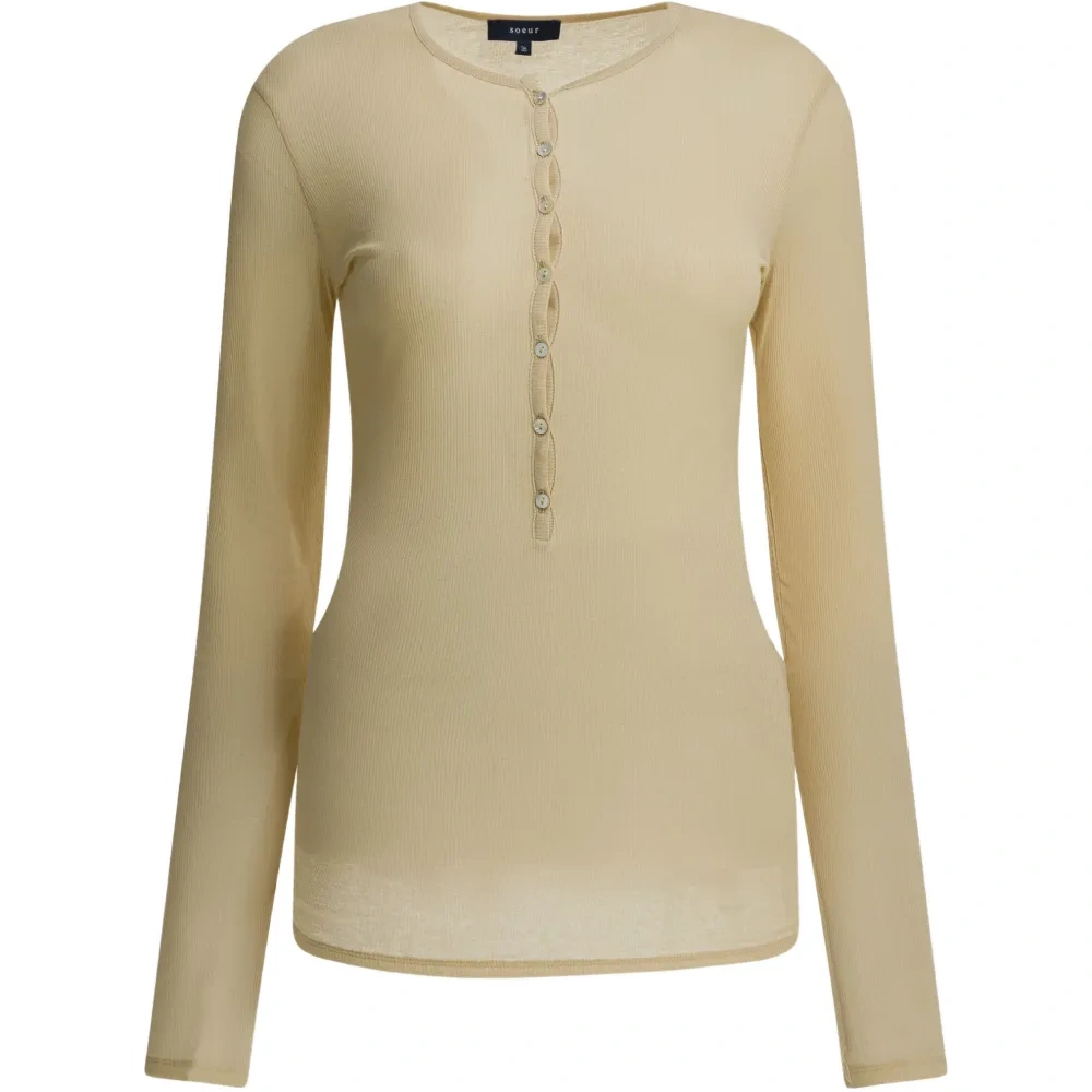 Футболка с длинными рукавами на пуговицах